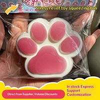 Mainan Anti-Stres Cakar Kucing Pelangi Bestseller Lintas Negara, Mainan Slime Tekan dan Hancurkan, Lambat Mengembang