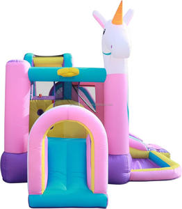 Château gonflable combiné avec toboggan pour fêtes à domicile, trampoline gonflable extérieur pour adultes et enfants avec piscine à balles pour jardin - Product Image 2
