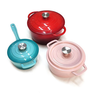 Juego de Utensilios de Cocina Minimalistas de Hierro Fundido Esmaltado Resistentes al Calor para Guisar, Freír y Cocinar a Fuego Lento - Product Image 5