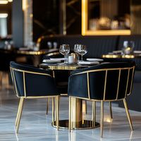 Ensemble de chaises de salle à manger convertibles traditionnelles de luxe en acier inoxydable, 6 places, pour la maison, le bureau, l'appartement, structure métallique, OE HOME, garantie 5 ans