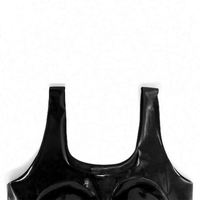 Fourniture directe d'usine personnalisée moulage unique haut/short en latex pur costume/costume en latex sous-vêtements sexy