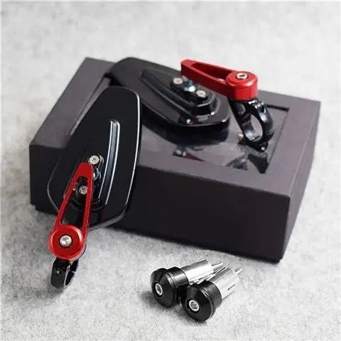 กระจกมองข้างแฮนด์สีแดง (น้ำเงิน)