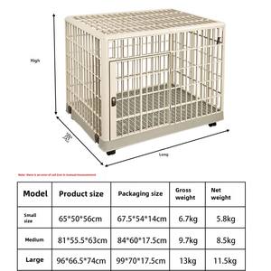 Cages de maison de chien en plastique à motif solide pliable directe d'usine boîte de plateau en plastique de Style classique empilable intérieure/extérieure - Product Image 4