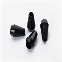 Embouts de cordon en plastique noir brillant coniques, embouts de fermeture durables pour cordons de serrage, lacets et accessoires vestimentaires