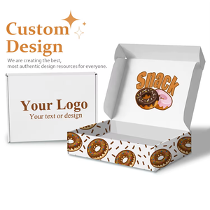 Caja de Cartón Corrugado Impresa Personalizada, Plegable, de Lujo, para Regalos, Envío Plano, para Galletas, Bocadillos, Postres, Venta al Por Mayor - Product Image 3