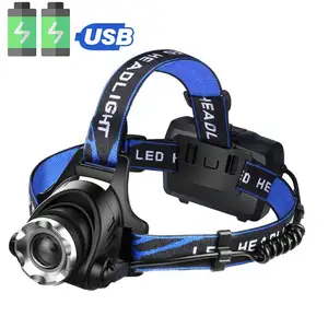 TS Lighting USB Rechargeable headlamp with 5 led T6 XPE Head Lights 18650 Lithium Head Lamps