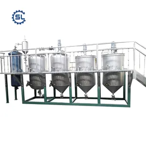 High efficiency small scale palm oil refining machinery soybeans cooking oil refinery machine