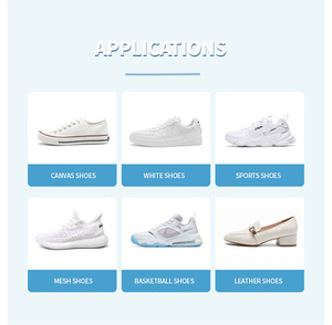 Solución de limpieza personalizada oem, Etiqueta Privada, transpirable, suela instantánea para zapatos deportivos, <span class=keywords><strong>limpiador</strong></span> de zapatillas superblanco Blanqueador - Product Image 4