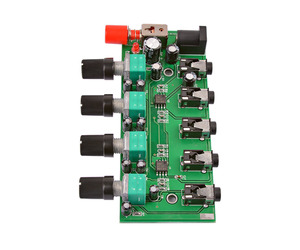 Carte de mixage audio stéréo 4 canaux Lecteur Amplificateur de <span class=keywords><strong>casque</strong></span> Carte de mixage <span class=keywords><strong>DIY</strong></span> NJM3414 Quatre entrées Une sortie AU-401 - Product Image 2