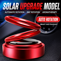 Diffuseur d'arômes solaire pour tableau de bord de voiture en alliage d'aluminium, diffuseur de parfum rotatif automatique OEM ODM