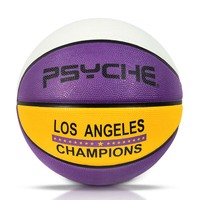 Ballon de basket en caoutchouc d'extérieur de la marque Psyche Factory Supply avec logo personnalisé, prix compétitif pour la vente en gros
