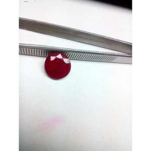 M.Y.GEMS - Gema Redonda de Rubí Rojo Natural Mejorado, 12 mm, 7.20 ct, Certificada por Terceros, Origen Tanzania, para Joyería - Product Image 5