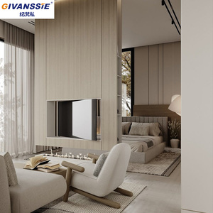 Mobile TV di Lusso Moderno Stile Fattoria con Cassetti, Supporto TV da Pavimento, <span class=keywords><strong>Centro</strong></span> Intrattenimento con LED - Product Image 3