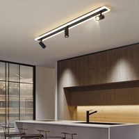 Plafonniers LED modernes pour le salon Plafonnier sur rail créatif Rectangle Plafonnier à longue bande Plafonnier d'intérieur