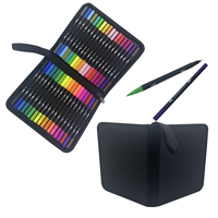 Ensemble de 36 couleurs de fibre laser double pointe art calligraphie dessin graphique aquarelle fineliner pinceau marqueur stylo avec étui en tissu