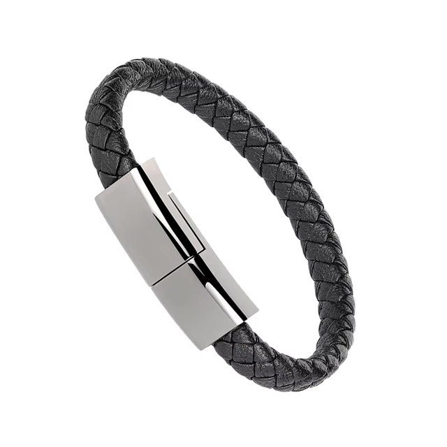 Factory Wholesale Portable Fast Charging USB Micro Type C Charger Cord Bracelet USB Cable for Smart Mobile Phone Data Transfer