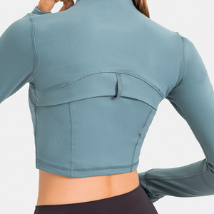 Màu Sắc Mới Thể Thao Yoga Tops Zip Tập Thể Dục Yoga Hai Mặt Khỏa Thân Áo Khoác Quần Áo Thể Thao Yoga Áo Khoác Phụ Nữ Phòng Tập Thể Dục Áo Khoác - Product Image 2