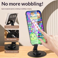 Support de téléphone et de tablette de bureau en acier au carbone MoJing BMZJ011, design pliable rotatif à 360 degrés, dissipation de chaleur, clip de refroidissement, fixation
