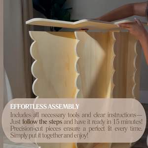 थोक अद्वितीय डिजाइन देहाती भूरे रंग के आधुनिक scallooloodler बुकशेल्फ़ - Product Image 5