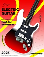 Guitare Simger L-G2-I6 en peuplier avec manche en érable torréfié, intelligente, multifonctionnelle, 8 canaux, 10 effets intégrés, 22 frettes, vente en gros