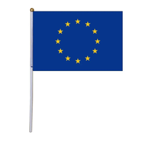 Gahumi Bonnes Ventes 14*21Cm Main Agitant Drapeau UE Gros Europe Union Petit Drapeau