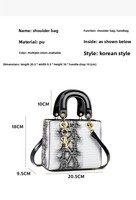 Sac fourre-tout structuré de luxe grande capacité, motif lézard, inspiré de la princesse Diana, avec doublure en PU, pour soirées