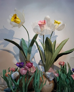 Combinaison de fleurs personnalisées tulipes narcisse pavot pivoine fleurs artificielles géantes pour vitrine d'entreprise décoration de mariage - Product Image 4