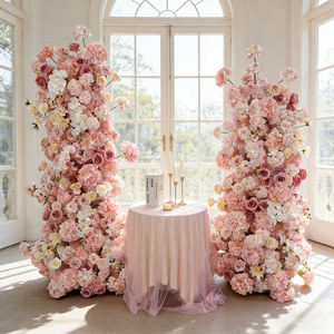 Arco de Flores Artificiales Realistas, Arco de Boda Rosa para Celebraciones de San Valentín y Navidad - Entrega Rápida - Product Image 1