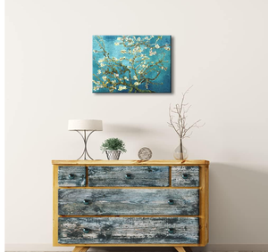 Reproducción de la Pintura Famosa Algodazales de Van Gogh, Impresión Impresionista en Lienzo, Tamaño Personalizado, Hecho a Mano, Arte Mural - Product Image 1