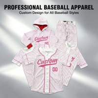 Maillot de baseball OEM personnalisé pour les survivantes, Maillot de baseball rose personnalisé, Tenue d'équipe sur mesure, Direct usine, Combattez comme une fille