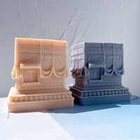 Moule en Silicone Kaaba pour Bougie Figurine, Décoration Islamique pour la Maison, Moule en Cire de Soja pour Table de Ramadan, Art Islamique pour la Maison