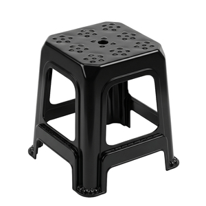 Tabouret en plastique Ele-Gate noir, recyclé, sans BPA, super résistant, pour usage extérieur - Product Image 2