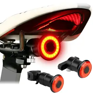 Lampu Rem Sensor Cerdas Sepeda, Lampu Belakang Sepeda COB Depan COB Dapat Diisi Ulang USB