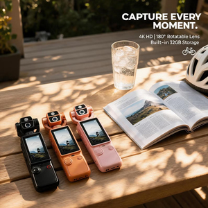 Cámara de Acción Q9 Pocket Vlog con 32GB Integrados, Enfoque Automático, Amplificador de Potencia de 2W, Mini Grabadora Portátil, Cámara Deportiva - Product Image 4