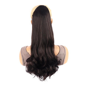 <span class=keywords><strong>Queue</strong></span> <span class=keywords><strong>de</strong></span> <span class=keywords><strong>cheval</strong></span> synthétique à nouer <span class=keywords><strong>de</strong></span> 18 pouces légèrement ondulée et dégradée, résistante à la chaleur, en fibre haute température pour femmes européennes - Product Image 5