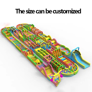 Parcours d'obstacles gonflable en PVC écologique à double couture certifié CE pour jeux sur terre à usage commercial <span class=keywords><strong>Château</strong></span> JUNAO W-5 - Product Image 4