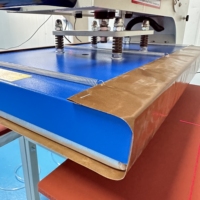 Presse à chaud 80X100 personnalisée en gros pièces de rechange tissu PTFE feuille de tissu enduit de fibre de verre pour plaque de transfert à chaud