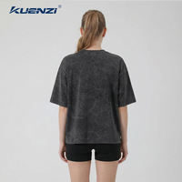 Camiseta Kuenzi con Logotipo Personalizado, 75% Algodón, 25% Poliéster, 200GSM, Suave, Resistente, Estilo Vintage, Lavado Desgastado, para Mujer