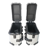 Valise latérale de moto 46L en alliage, étanche, à dégagement rapide, double verrouillage, design F2 MOTO, boîte de rangement pour bagages de moto pour les voyages en moto