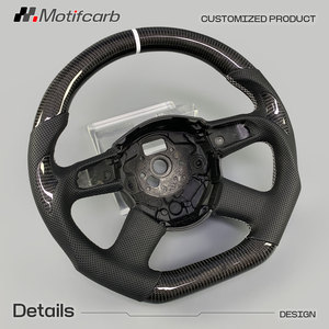 Volante de fibra de carbono personalizado para Audi B7 B8 C6 A3 A4 A5 A6 A7 A8 A8L Sedan 2004-2011, mejora del interior del coche - Product Image 3