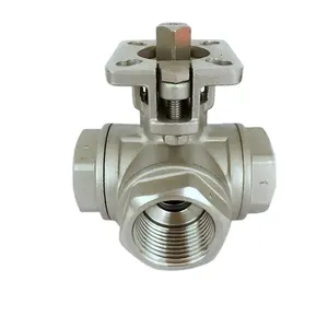 Heat Resistant T port BSPP Threaded 3 Way Ball Valve