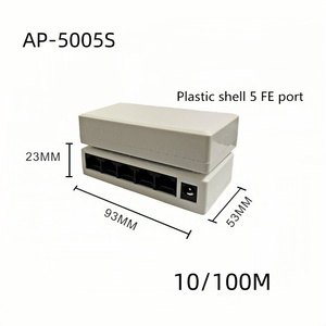 ANPA 10/100Mbps nhanh <span class=keywords><strong>Ethernet</strong></span> Stackable Máy tính để bàn mạng chuyển đổi 5 QoS cổng 1Gbps Công suất cắm chơi cho nhà sử dụng nhựa trường hợp - Product Image 2