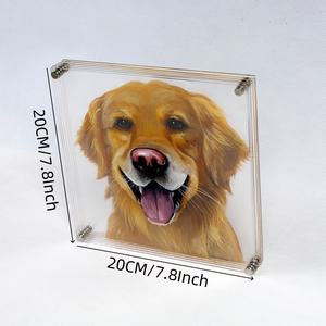 Benutzer definierte moderne Art Haustier Acryl realistische Porträt öl drei dimensionale geschichtete Kopf Körper Malerei Geschenk Bilderrahmen für Katzen - Product Image 6