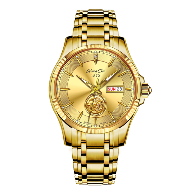 High End 316L Mechanical Watch Steel 50M Waterproof Auto Date Week Display Mens Luxury Automatic Watch