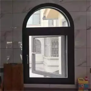 Бесшовное сварочное окно на заказ дизайн арочное окно полукруглое алюминиевое арочное окно