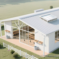 Estructura de Acero Prefabricada para Gallineros, Moderna, Galvanizada, Ligera, de Metal