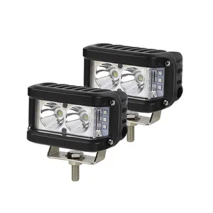 ספוט קרן LED תרמילי 18W 12V הכפול צבע מיני נהיגה אור Barra Led רכב גיבוי אורות למכוניות