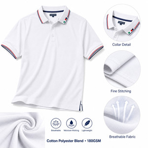 Polo de Rendimiento Refrigerante Unisex con Logotipo Personalizado, Cuello con Ribete, Transpirable, Uniforme para Equipo de Golf, Venta al por Mayor, 8 Colores: Gris, Azul Cielo - Product Image 4