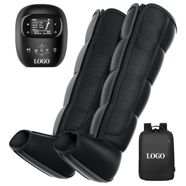 Improved Blood Circulation Compression Boots Pressotherapy Lymphatic Drainage 5 Chambers Digital Control Leg Massager