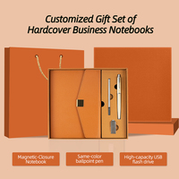Ensemble de bloc-notes A5 promotionnel, couverture rigide en PU, agenda professionnel avec stylo et boîte cadeau, bloc-notes personnalisé avec logo d'entreprise, promotion